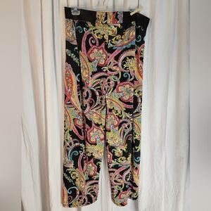 Vibrant Paisley Women's Stretchy Palazzo Pants